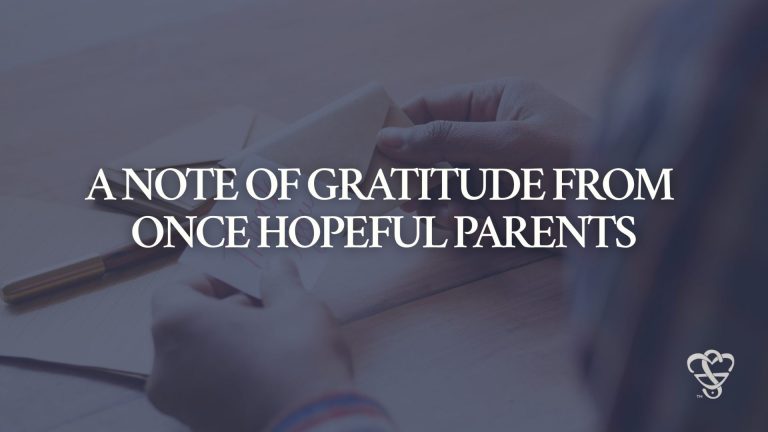A Note of Gratitude From Once Hopeful Parents